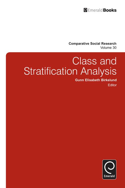 Book cover for Class and Stratification Analysis