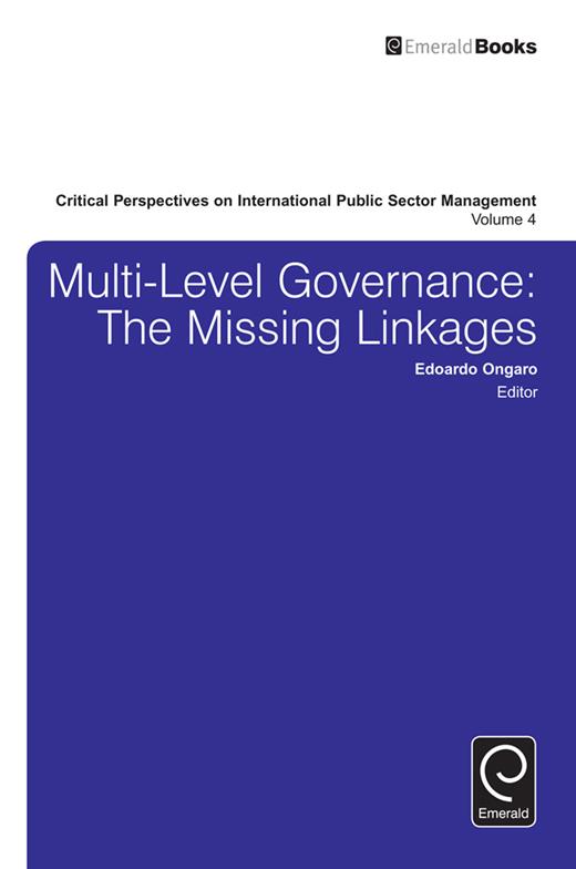 Book cover for Multi-Level Governance: The Missing Linkages