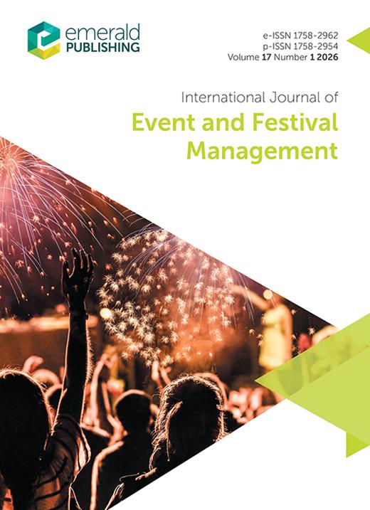 International Journal of Event and Festival Management Cover Image for Volume 17, Issue 1