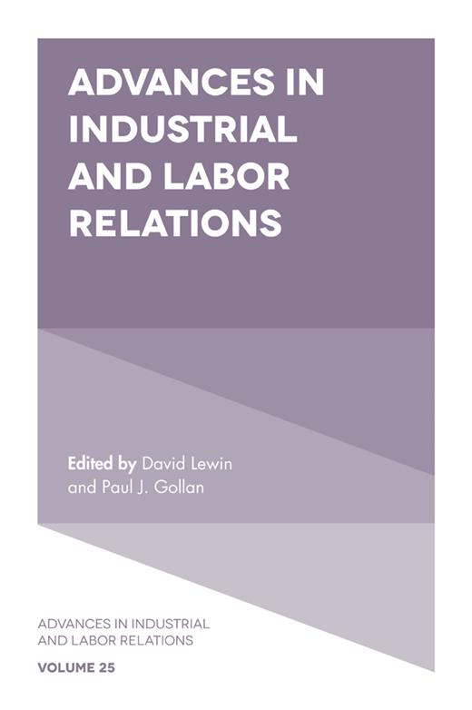 Book cover for Advances in Industrial and Labor Relations